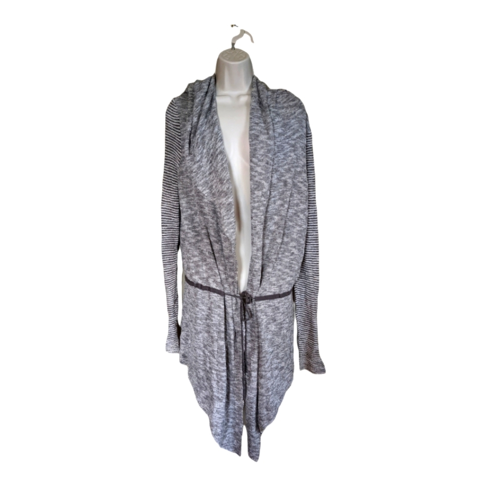 Free People Waterfall Cardigan Size L Taupe Gray
